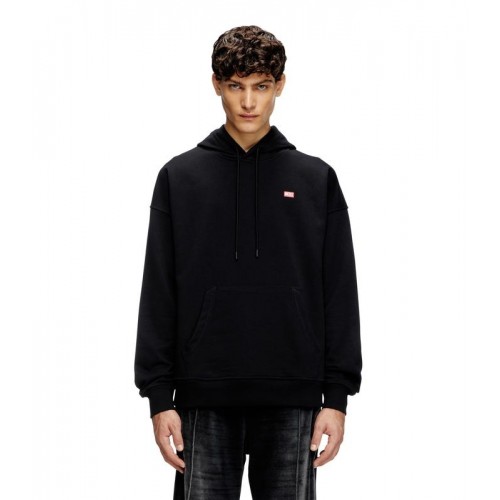 DIESEL ΑΝΔΡΙΚΗ ΦΟΥΤΕΡ ΜΠΛΟΥΖΑ A16401-0HYAT-9XX BLACK S-ROB-HOOD-R1