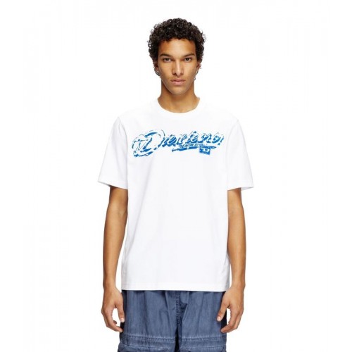 DIESEL ΑΝΔΡΙΚΑ T-SHIRTS A16406-0QIAM-100 T-ADJUST-R7 WHITE