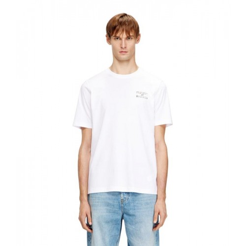 DIESEL ΑΝΔΡΙΚΟ T-SHIRT A20962-0QIAM-100 T-ADJUSTABLE-V5 WHITE