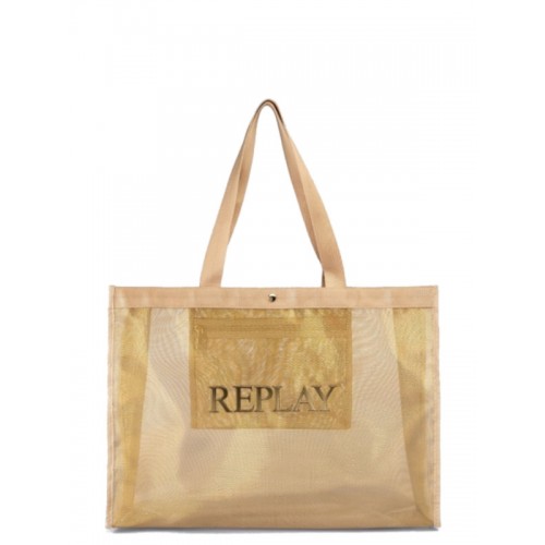 REPLAY ΓΥΝΑΙΚΕΙΑ ΤΣΑΝΤΑ ΩΜΟΥ - ΧΕΙΡΟΣ FW3727.000.A0703B.0315 GOLD