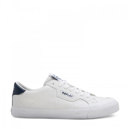 REPLAY ΑΝΔΡΙΚΑ ΔΕΡΜΑΤΙΝΑ SNEAKERS RV1L0001L-0122 WHITE NAVY COLLEGE