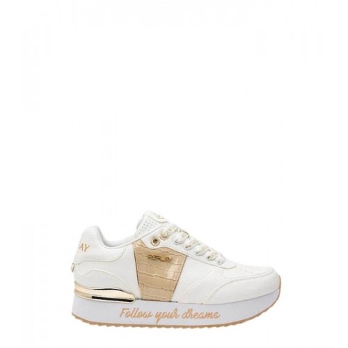 REPLAY ΓΥΝΑΙΚΕΙΑ SNEAKERS RS630118S-0352 WHITE BEIGE PENNY COCCO