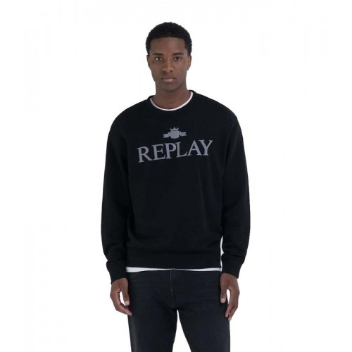 REPLAY ΑΝΔΡΙΚΗ ΦΟΥΤΕΡ ΜΠΛΟΥΖΑ M6963.000.23650P.098 BLACK