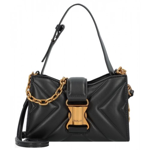 REPLAY ΓΥΝΑΙΚΕΙΑ ΤΣΑΝΤΑ ΩΜΟΥ - ΧΙΑΣΤΙ - ΧΕΙΡΟΣ FW3680.000.R2003R.0098 BLACK